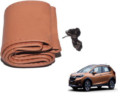 MOCKHE Hand Stiched Steering Cover For Honda NA(Tan, Leatherite)