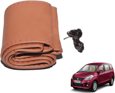 MOCKHE Hand Stiched Steering Cover For Maruti Ertiga(Tan, Leatherite)