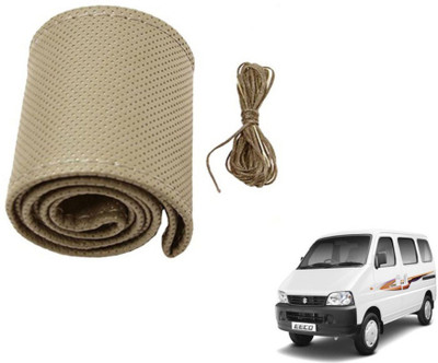 MOCKHE Hand Stiched Steering Cover For Maruti Eeco(Beige, Leatherite)