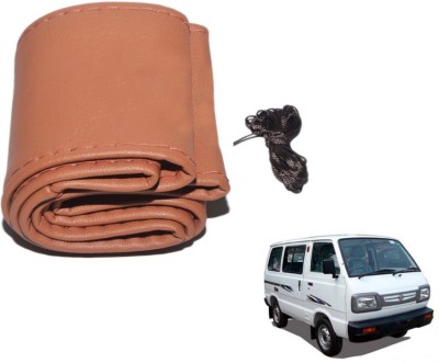 MOCKHE Hand Stiched Steering Cover For Maruti Omni(Tan, Leatherite)