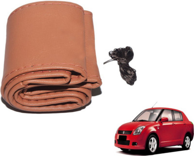MOCKHE Hand Stiched Steering Cover For Maruti Swift Dzire(Tan, Leatherite)