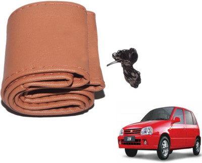 MOCKHE Hand Stiched Steering Cover For Maruti Zen(Tan, Leatherite)