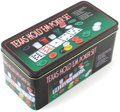 

Shape n Style TEXAS HOLD'EM POKER SET GAME 200 CHIPS (TIN CASE SAFE PACK)(Multicolor)