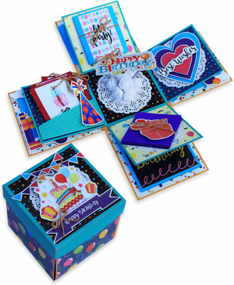 

Paperica Handmade Explosion box bonding gift personalised for Birthday Greeting Card(Multicolor, Pack of 1)