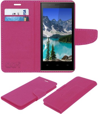 ACM Flip Cover for Spice Flo 6150(Pink, Cases with Holder, Pack of: 1)