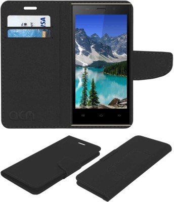 ACM Flip Cover for Spice Flo 6150(Black, Cases with Holder, Pack of: 1)