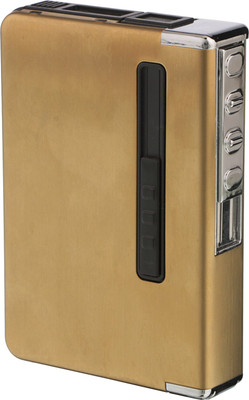 DOCOSS Rechargeable Box Lighter Flameless Windproof Metal Gold Electric Lighter With Case Holder Usb Charging Cable Lighters Cigarette Lighter(Gold) available at flipkart for Rs.659