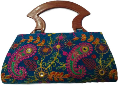 

MDR Handicraft Casual Blue Clutch