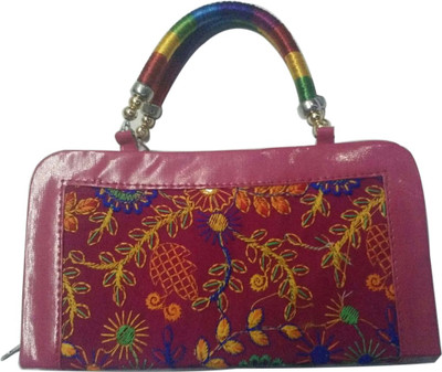 

MDR Handicraft Casual Pink Clutch