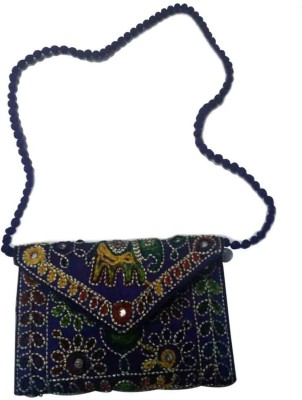 

MDR Handicraft Casual Blue Clutch