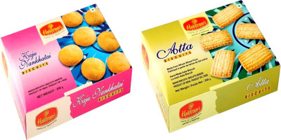 

Haldiram's Kaju Nankhatai and Atta Biscuites (Combo Pack)(500 g, Pack of 2)