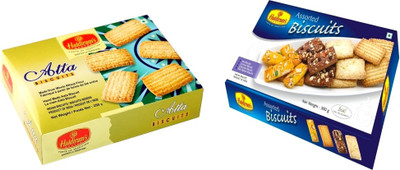 

Haldiram's Atta Biscuits and Assorted Biscuites (Combo Pack)(550 g, Pack of 2)