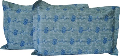 Snuggle Satin, Cotton Pillows Cover(Pack of 2, 43 cm*69 cm, Blue)