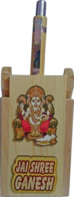 

VINTAN 1 Compartments Wooden Pen Stand For Home Study & Office Tabel Décor.(Wooden)
