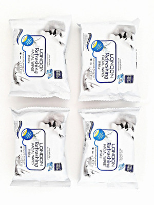 

LONDON Refreshing FACIAL WIPES 100% NATURAL, HYGENIC & REFRESHING PACK OF 4 [WHITE ] 25 WIPES PER PACK(Pack of 25)