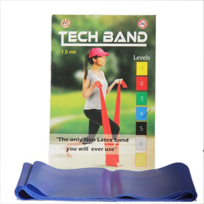

TECHBAND Latex Free Level 4 Blue Exercise Band Resistance Band(Blue)
