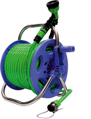 

AquaHose Garden Hose Reel Green 30mtr (12.5mm ID) Hose Pipe Garden Tool Kit(1 Tools)