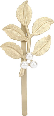 

Fayon Chunky Fashion Golden Leaf With Pearl Hair Pin Hair Pin(Gold)