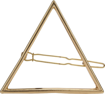Fayon Chic Stylish Golden Triangle Hair Pin Hair Clip(Gold)