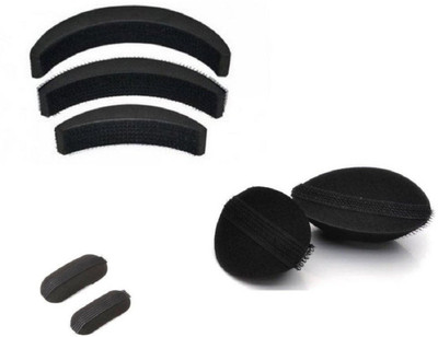 

JAMPAK Hair Accessories Set of 7pcs voluminzer, Banana Bumpit , Tic Tak clip Hair Accessory Set(Black)