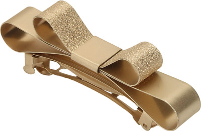 

Fayon Funky Fashion Golden Bow Hair Clip Hair Clip(Gold)