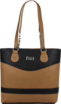 

Avni's Hand-held Bag(Brown, Black), Black;brown