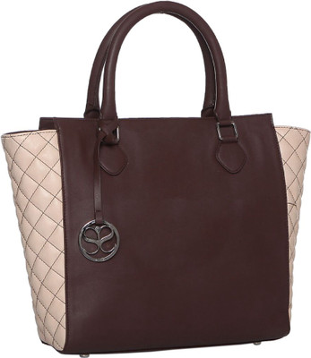 

Satya Paul Hand-held Bag(Beige, Maroon)