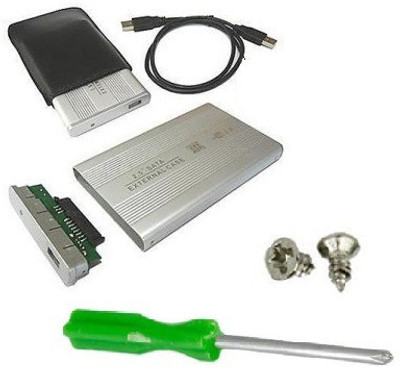 

Etake Silver External portable Sata Casing Hard Disk case Usb 2.0 2.5 inch External Hard Drive enclosure Suitable for Laptop Hard Disk WD Hard Disk Toshiba Seagate HP Lenovo Transcend Samsung 2.5 Hard Disk Enclosure(For WD 2.5 Inch Sata Hard Disk( Laptop)