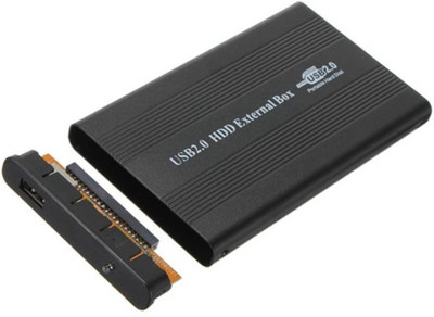 

Etake Black External portable 2.5 " Hard Disk case Usb 2.0 2.5 inch External Hard Drive enclosure(For Laptop, Black)