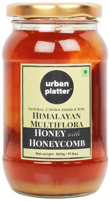 

Urban Platter Natural Honey with Honeycomb, [Nectar of The Gods! & Super Anti-oxidant](500 g)