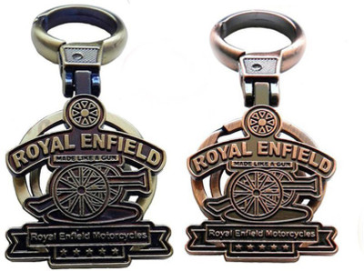 

Kolossalz Green & Copper Hook Bike Steel For Royal Enfield Bullet Cruze Keychain (Set Of 2) Man Boys Key Chain