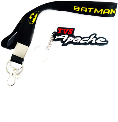 ShopTop Fabric Batman Id tag with Apache Bike Key Chain
