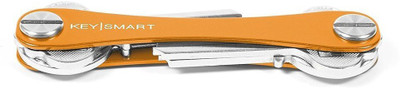 

keysmart Extended Compact Key Holder and Keychain Organizer - Orange (Holds Up to 2-8 Keys) Key Chain
