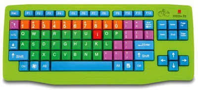

Iball Kiddo F5 Wired USB Laptop Keyboard(Green, Pink, Orange, Blue), Blue;green;orange;pink