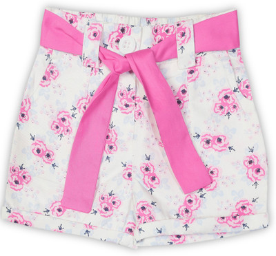 

Chirpie Pie by Pantaloons Short For Girl's Casual Printed Cotton(White, Pack of 1