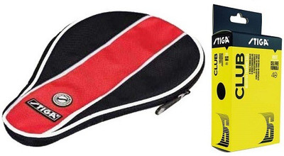 

Stiga Combo of Two- One Table Tennis Cover and One 'Club 40+' Balls Box (Color On Availability)- Table Tennis Kit