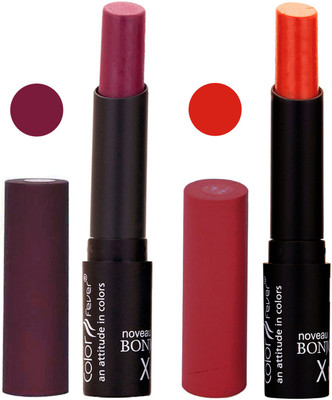 Color Fever Wine Creamy Matte Offer Lipstick Set-03-15(Wine, Brick Orange, 7 g)