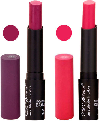 

Color Fever Purple Creamy Matte Offer Lipstick Set-04-12(Purple, Pink, 7 g)