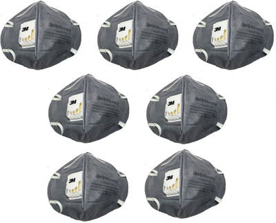 

Vezual 3M 9004GV (Pack of 7 Mask) Anti Dust / Pollution with Air Filteration Valve Mask and Respirator