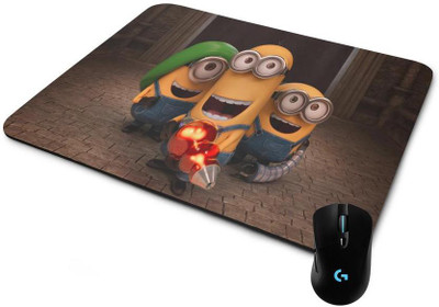 

Grabdeal Mouse pad with Minion print for gaming, pc, laptop, kids with soft & non slip base -AIA:300 Mousepad(Multicolor)
