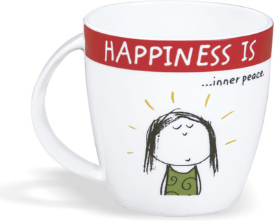 CLAY CRAFT Mug to find your inner peace Ceramic Coffee Mug(250 ml)