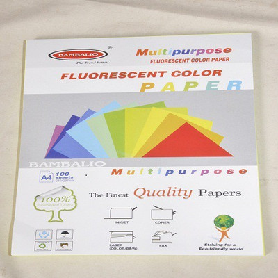 

Bambalio Fluorescent Colour Paper Pack Of 300 Sheets Smooth Finish 80 Gsm/ A4 Size: 5 Assorted Colours - Photo Copy/ Copier/ Printing /Art & Craft Coloured Paper Unruled A4 Coloured Paper(Set of 3, 10 Assorted Colours)