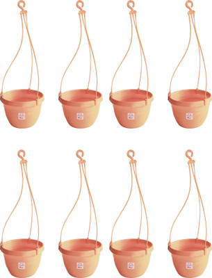 

Mopi Hanging Flower Pots 7inch Planter,yellow Plant Container Set(Pack of 8, Plastic)