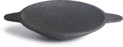 Zishta Zishta Cast Iron Appa Chatti: Traditional Hand Made by Rural Artisans, 8 Inches Diameter, Adhering to EU standards Appachatty 1 L capacity 8 cm diameter(Cast Iron)