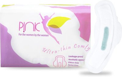 

Pink Biodegradable ultra-thin Comfy Dry Large Size Sanitary Pad(Pack of 28)