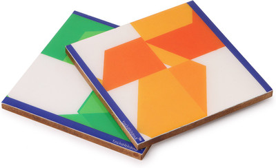 toshakhana Square Medium Density Fibreboard Coaster Set(Pack of 2)