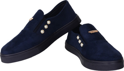 Do Bhai Sneaker-France-Blue Slip On Sneakers For Women(Blue