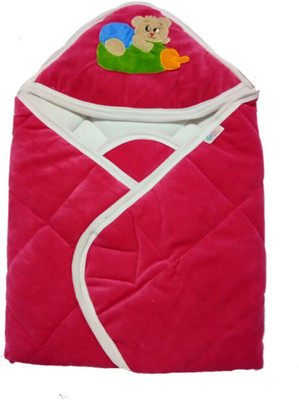 

Just Born The Baby Line Wrapper With Cap DR-03 with red square Sleeping Bag(Red