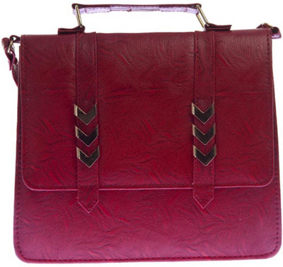 

Aliado Women Casual Maroon Leatherette Sling Bag