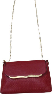 

Haryana Craft Women Evening/Party Red Genuine Leather Sling Bag
